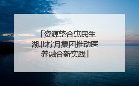资源整合惠民生 湖北柠月集团推动医养融合新实践