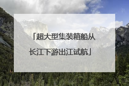 超大型集装箱船从长江下游出江试航