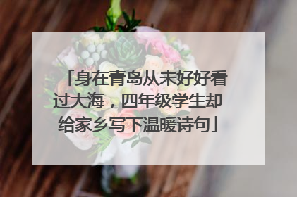身在青岛从未好好看过大海，四年级学生却给家乡写下温暖诗句