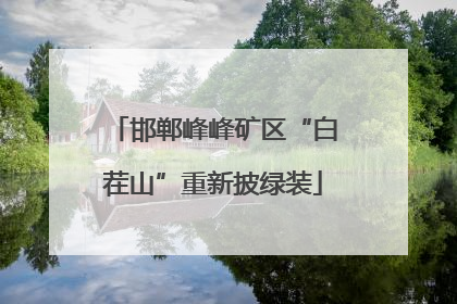 邯郸峰峰矿区“白茬山”重新披绿装