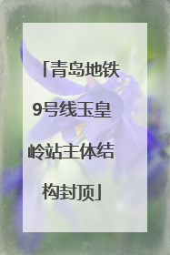 青岛地铁9号线玉皇岭站主体结构封顶
