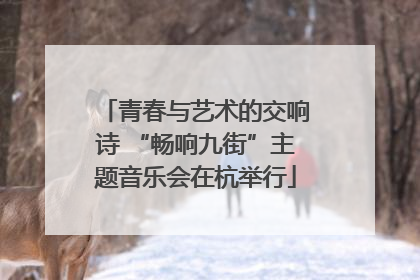 青春与艺术的交响诗 “畅响九街”主题音乐会在杭举行