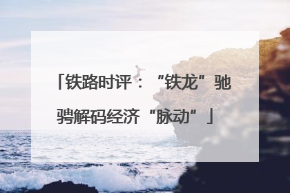 铁路时评：“铁龙”驰骋解码经济“脉动”