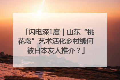 闪电深1度｜山东“桃花岛”艺术活化乡村缘何被日本友人推介？