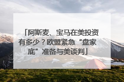 阿斯麦、宝马在美投资有多少？欧盟紧急“盘家底”准备与美谈判