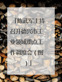 陈武军主持召开德兴市工业领域重点工作调度会（图）