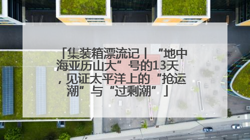 集装箱漂流记丨“地中海亚历山大”号的13天，见证太平洋上的“抢运潮”与“过剩潮”