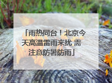 雨热同台！北京今天高温雷雨来扰 需注意防暑防雨