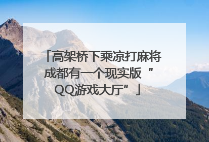高架桥下乘凉打麻将 成都有一个现实版“QQ游戏大厅”