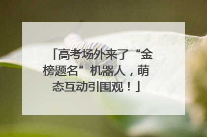 高考场外来了“金榜题名”机器人，萌态互动引围观！