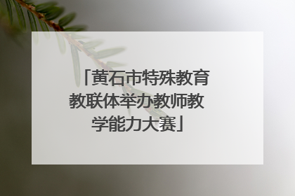 黄石市特殊教育教联体举办教师教学能力大赛
