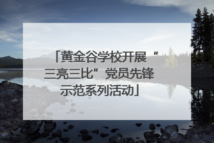 黄金谷学校开展“三亮三比”党员先锋示范系列活动