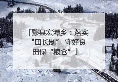 黟县宏潭乡：落实“田长制” 守好良田保“粮仓”