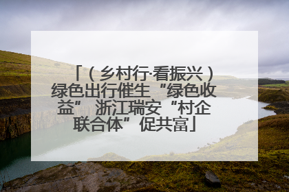 （乡村行·看振兴）绿色出行催生“绿色收益” 浙江瑞安“村企联合体”促共富