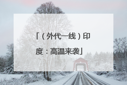 （外代一线）印度：高温来袭