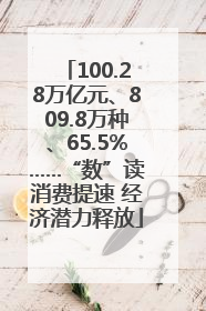 100.28万亿元、809.8万种、65.5%……“数”读消费提速 经济潜力释放