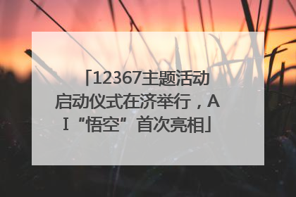 12367主题活动启动仪式在济举行，AI“悟空”首次亮相