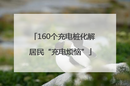 160个充电桩化解居民“充电烦恼”