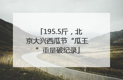 195.5斤，北京大兴西瓜节“瓜王”重量破纪录