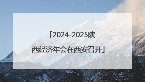 2024-2025陕西经济年会在西安召开