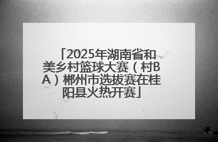 2025年湖南省和美乡村篮球大赛(村BA)郴州市选拔赛在桂阳县火热开赛