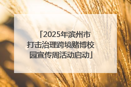 2025年滨州市打击治理跨境赌博校园宣传周活动启动
