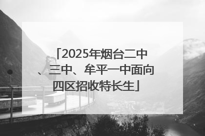 2025年烟台二中、三中、牟平一中面向四区招收特长生