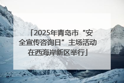 2025年青岛市“安全宣传咨询日”主场活动在西海岸新区举行