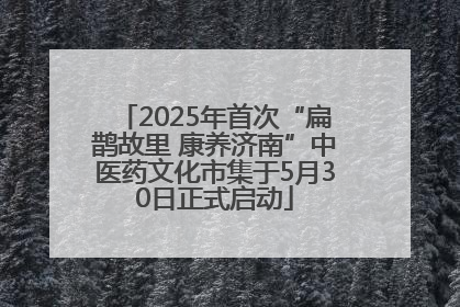 2025年首次“扁鹊故里 康养济南”中医药文化市集于5月30日正式启动