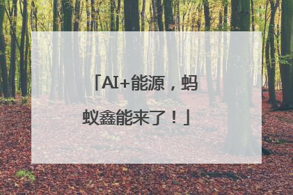 AI+能源，蚂蚁鑫能来了！