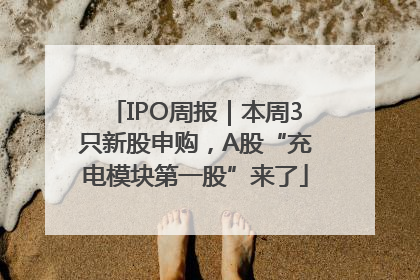 IPO周报｜本周3只新股申购，A股“充电模块第一股”来了